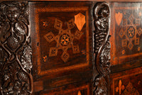 Antique Flemish / Dutch Walnut Marquetry Royal Manuscript Cabinet, circa 1680