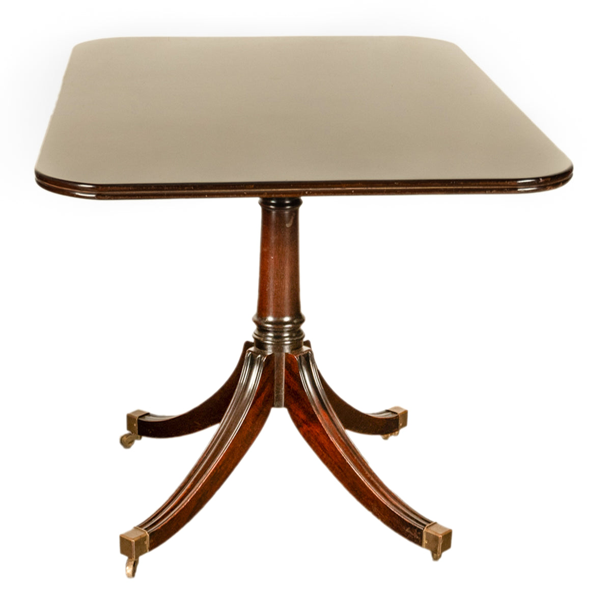 Antique Tilt Top Georgian Regency Mahogany Pedestal Breakfast Dining Table 1810