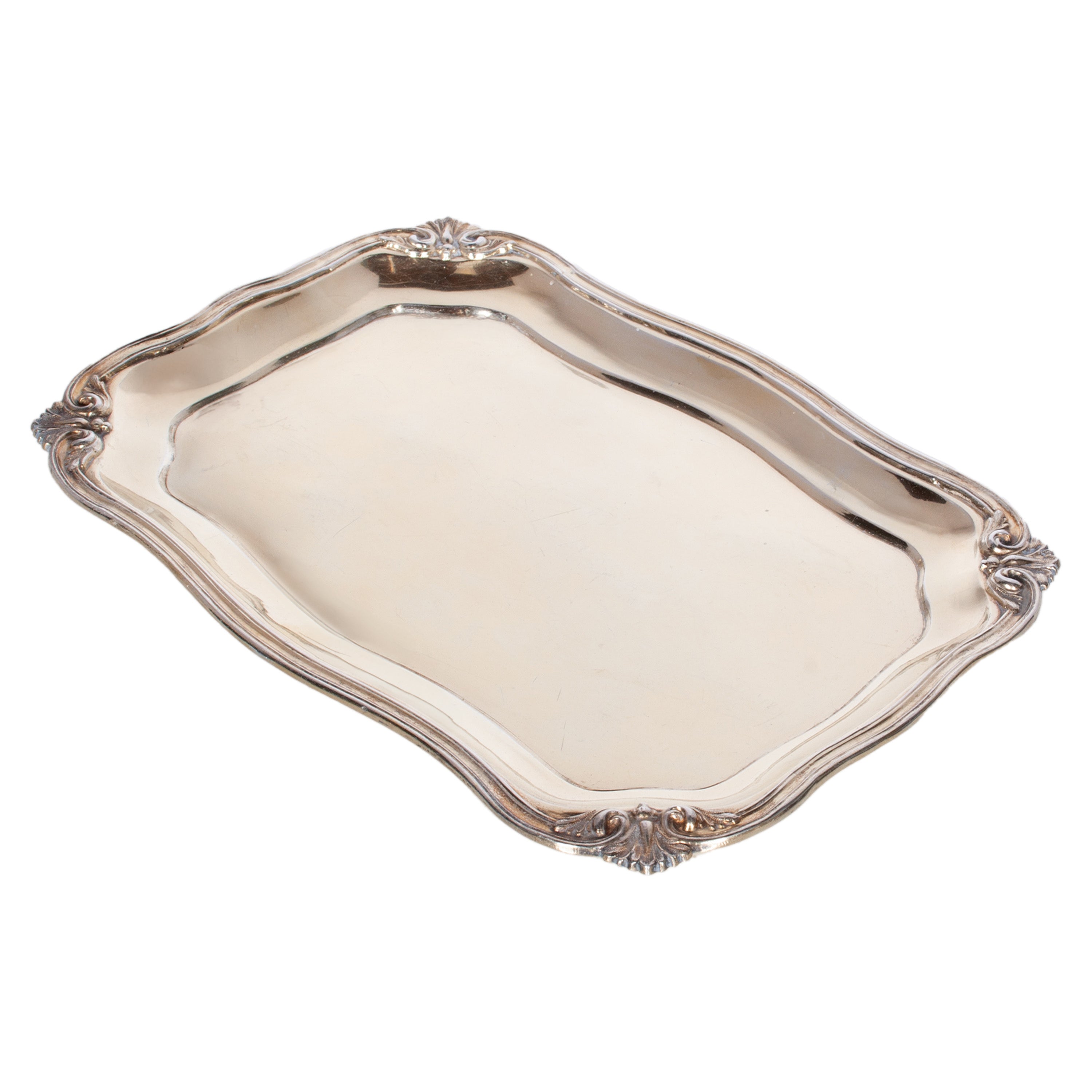 Antique 19th Century Imperial Russian Silver Rococo Tray Adolf