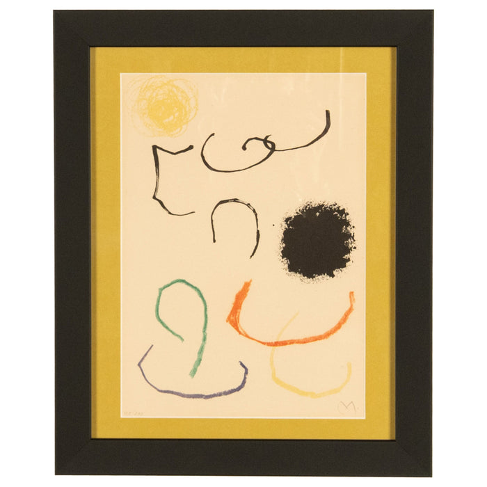 Original Signed & Numbered Surrealist Color Lithograph Obra Inèdita Recent VIII by Joan Miró, 1964