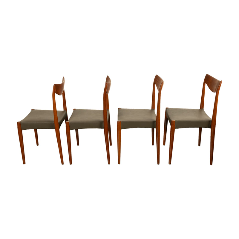 Four Mid Century Modern Danish "Bambi" Chairs Rolf Rastard & Adolf Relling 1960