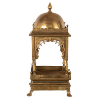 Large Antique East Indian Brass Hindu Altar Temple Statue Shrine Mandir 1880