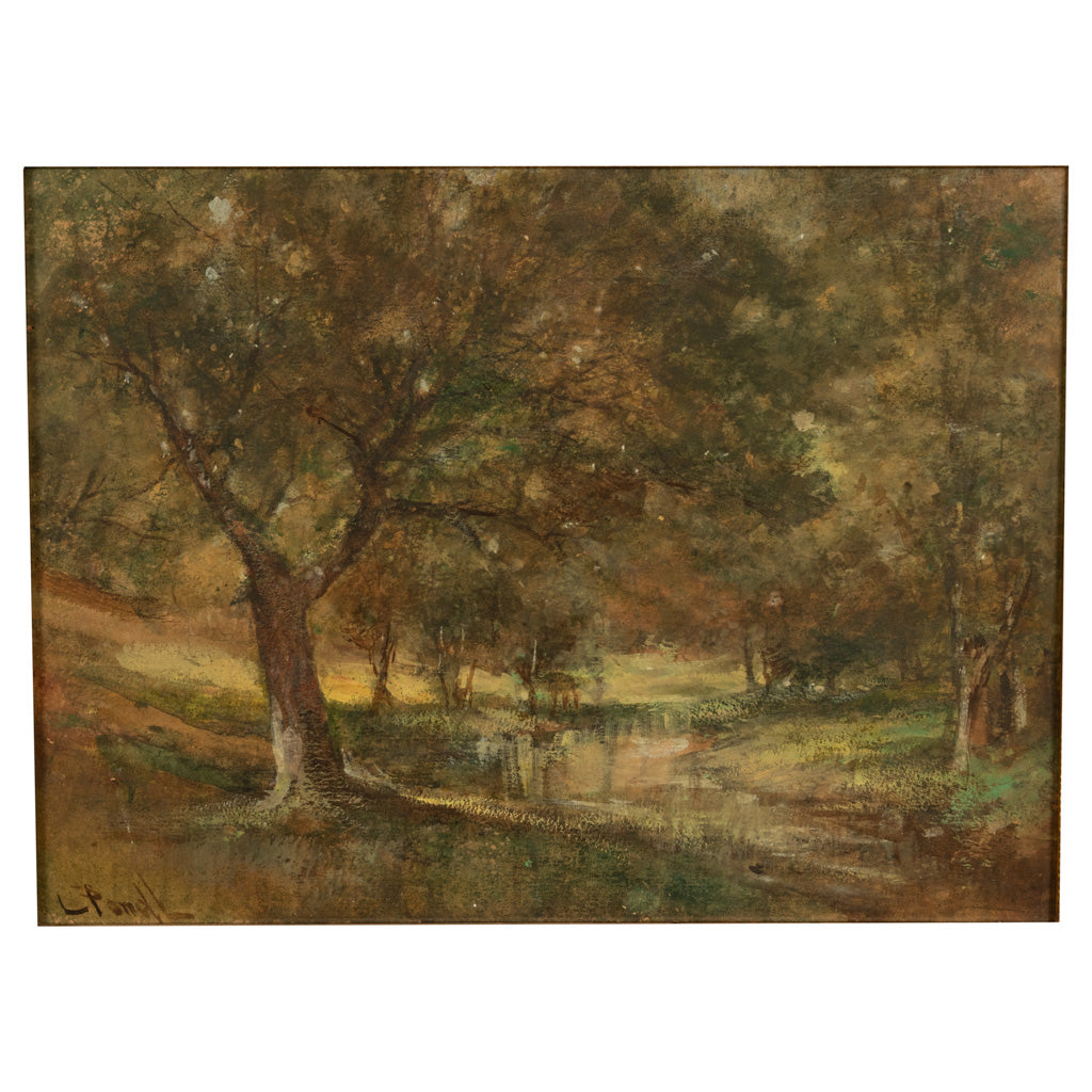 Antique American Impressionist Luminist Painting "River Ridge" Virginia by Lucien Whiting Powell, 1890