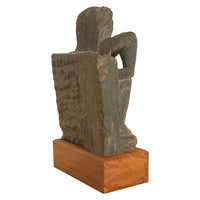 Ancient Gandhara Buddhist Carved Schist Statue of Atlas Kushan Empire 300 AD