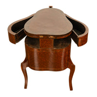 Antique French LouisXV Mechanical Tulipwood Dressing Table de Toilette Desk 1800