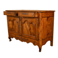 Antique 18th C French Provincial Louis XV Carved Walnut Sideboard Buffet 1780