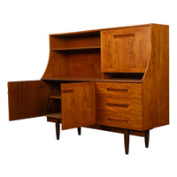 Mid Century Modern Danish Style Teak Credenza Bar Sideboard Buffet G Plan 1960s