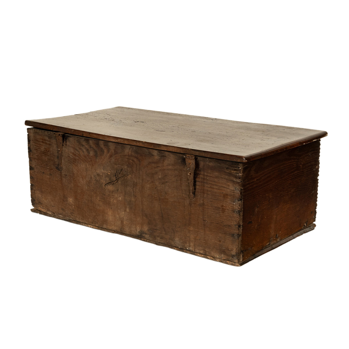 Antique English 17th Century Charles II Carved Oak Bible Document Deed Box 1680