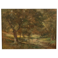 Antique American Impressionist Luminist Painting "River Ridge" Virginia by Lucien Whiting Powell, 1890