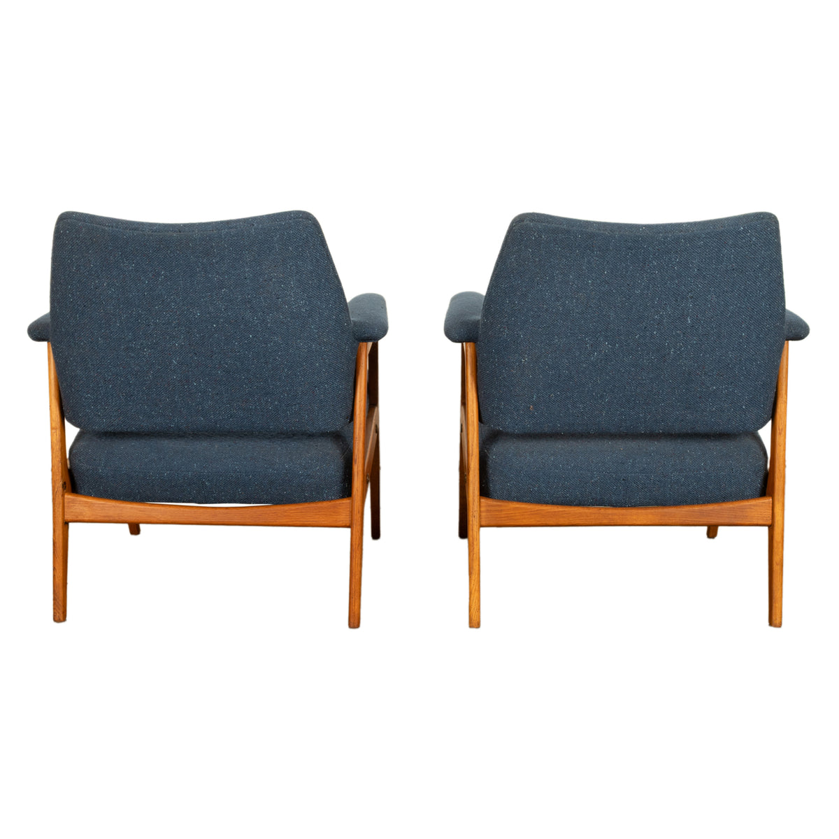 Pair Danish MId Century Modern Arm Chairs Karl-Erik Ekselius for JOC Möbler 1960