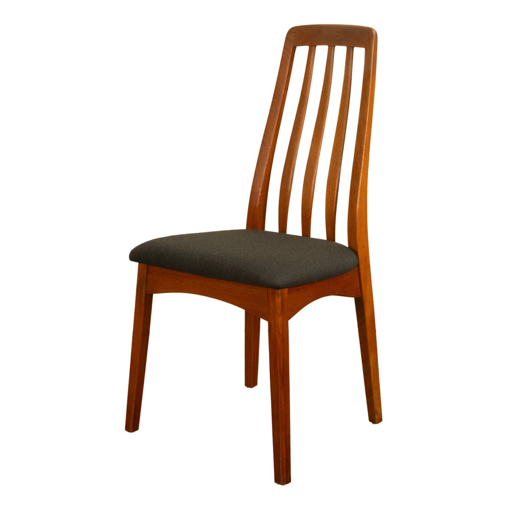 Set 4 Danish Mid Century Modern "Eva" Teak Dining Chairs by Niels Koefoed 1964