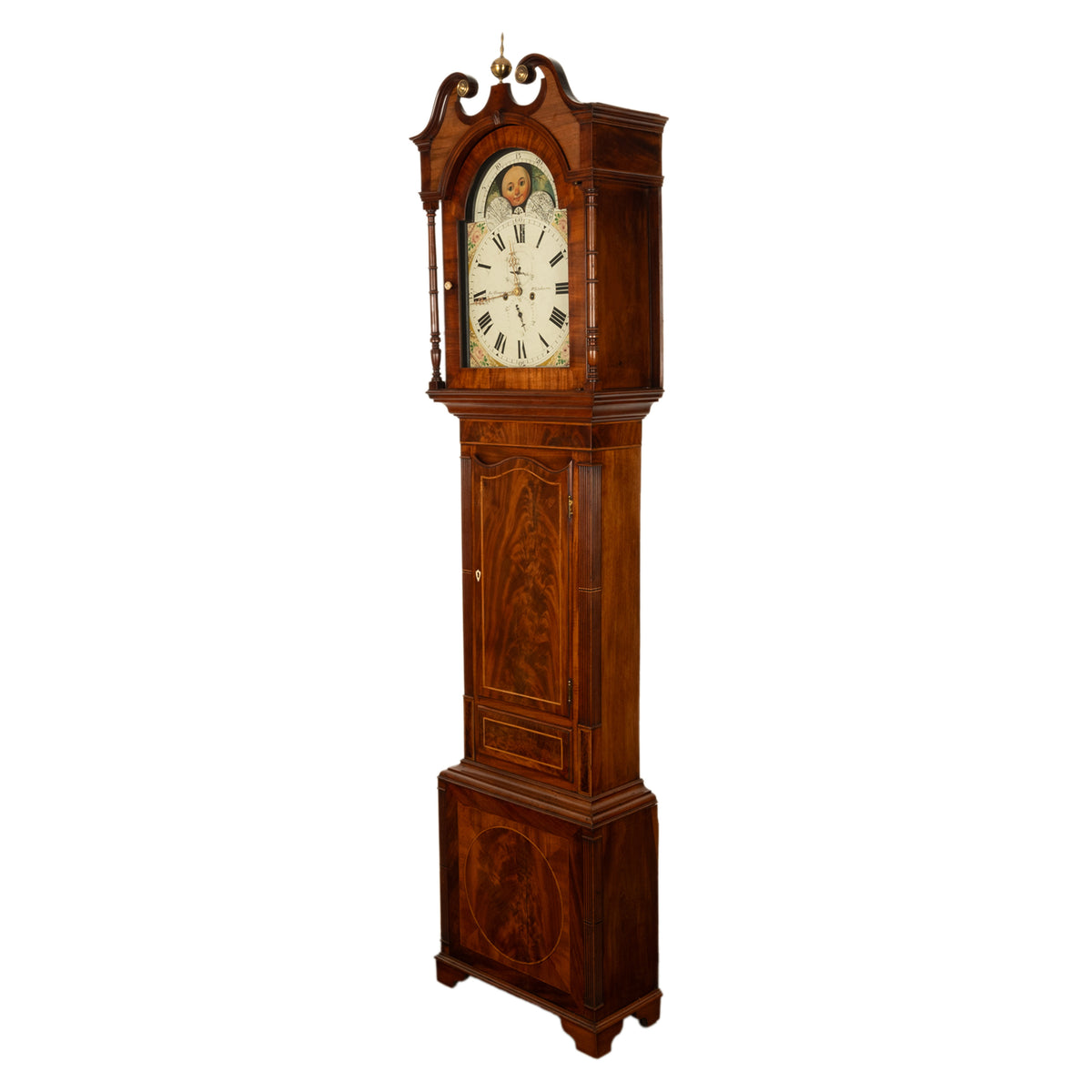 Antique Georgian Tall Case 8 Day Grandfather Clock Joseph Thompson of Whitehaven Circa 1820