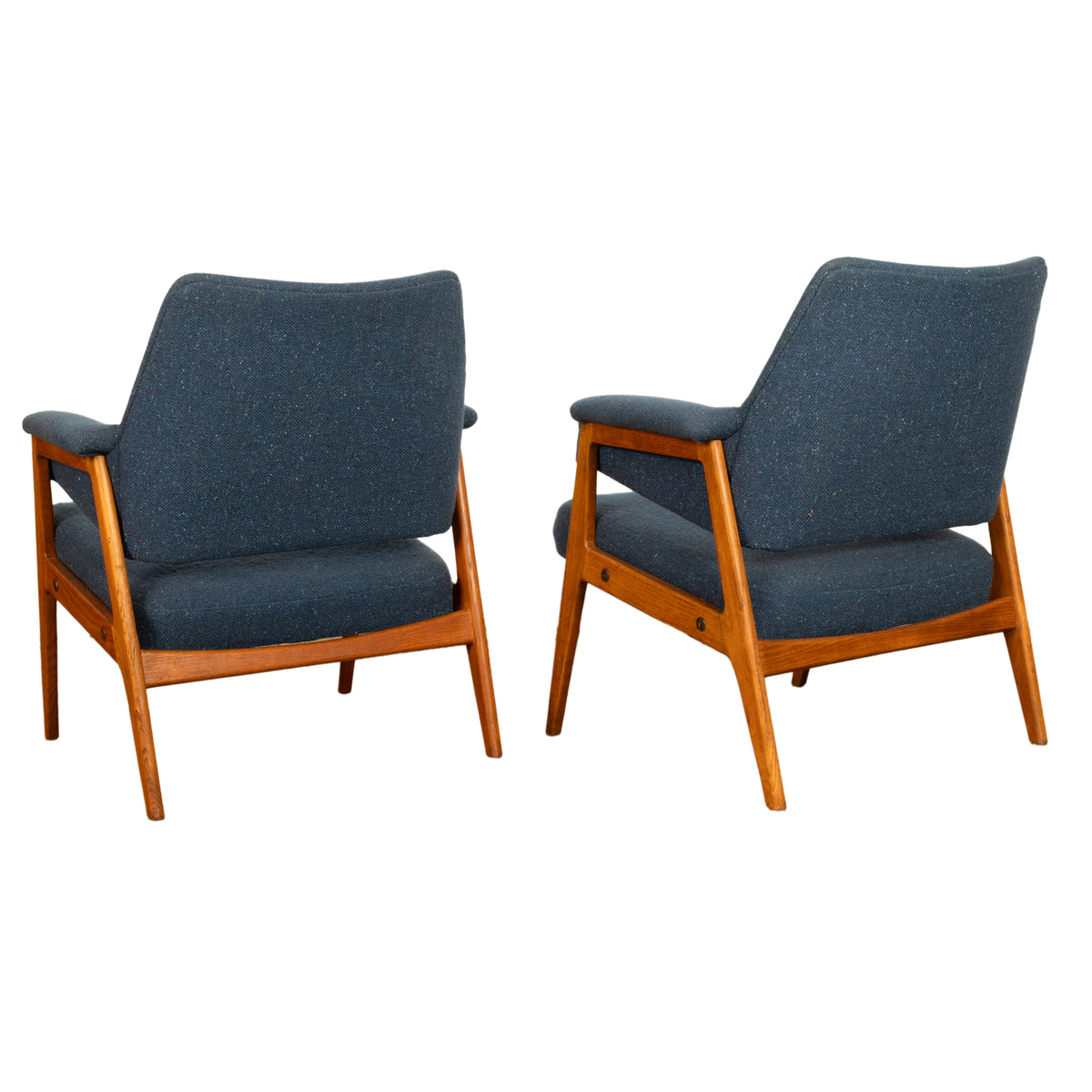 Pair Danish MId Century Modern Arm Chairs Karl-Erik Ekselius for JOC Möbler 1960
