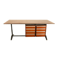 Italian Rosewood Mid Century Modern Executive Desk Gio Ponti Fornaroli Rosselli