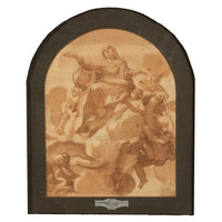 Important 16th Century Italian Renaissance Baroque Old Master Drawing Watercolor by Annibale Carracci, Circa 1590