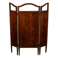 Antique Art Nouveau Mahogany Painted Fire Folding Screen Liberty Co London 1900