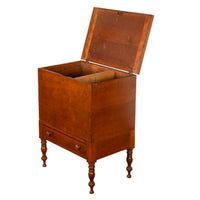 Antique American Federal Sheraton Middle Tennessee Cherry Plantation Sugar Chest 1820