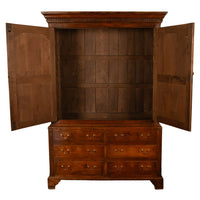 Antique 18thC Georgian Oak Welsh Livery Housekeepers Press Cupboard Cabinet 1740