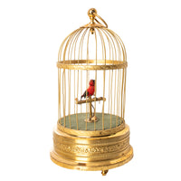 Antique German Singing Bird in a Cage Music Box Automaton by Karl Griesbaum 1930