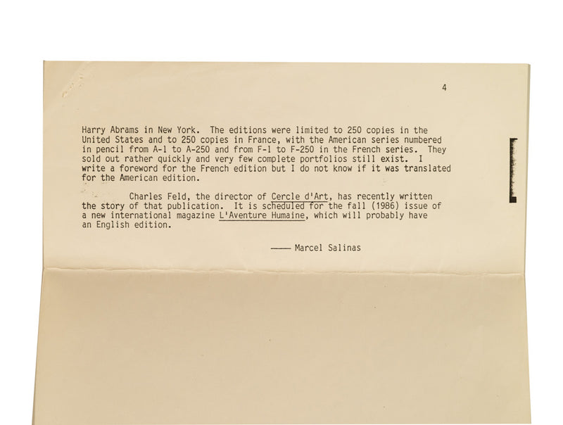 Original Colored Cubist Imaginary Portrait Signed Numbered by Pablo Picasso, 1969 with Marcel Salinas Letter