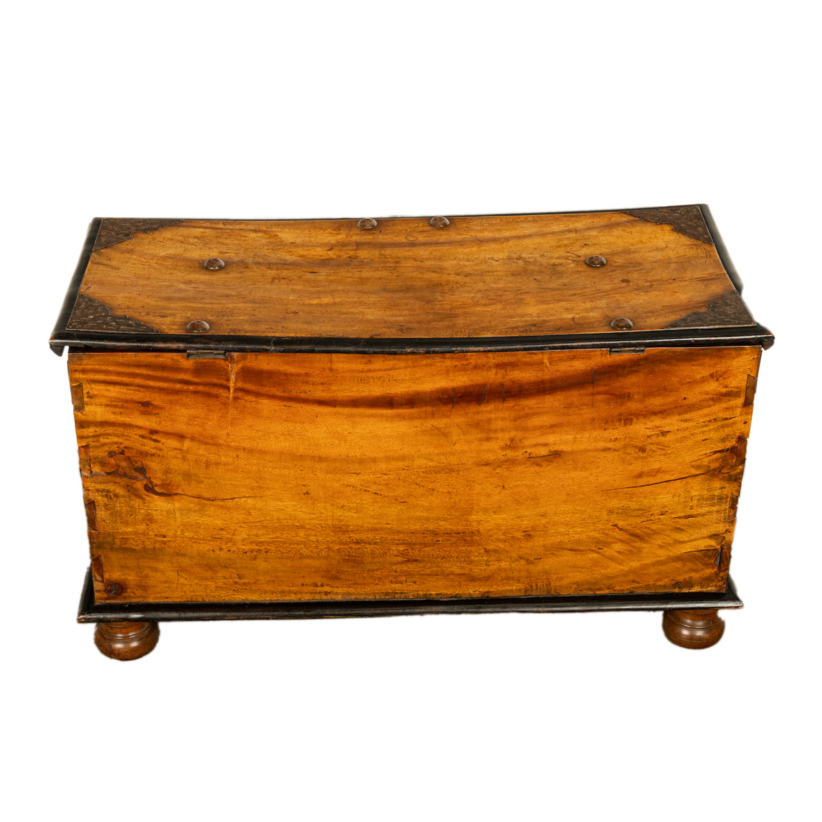 Antique 18th Century Dutch Colonial East India Co Teak & Brass VOC Chest 1740