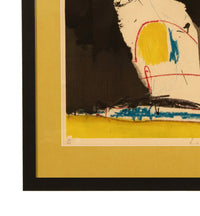 American Abstract Expressionist Color Pochoir "Capriccio" Signed Numbered 80/200 by Robert Motherwell,  1961