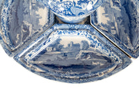 Antique Copeland Spode Blue & White Porcelain "Italian" Pattern Lazy Susan 1890