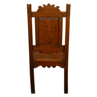 Antique Welsh Carved Oak Eisteddfod Bardic Chair Newmarket Trelawnyd Wales 1901