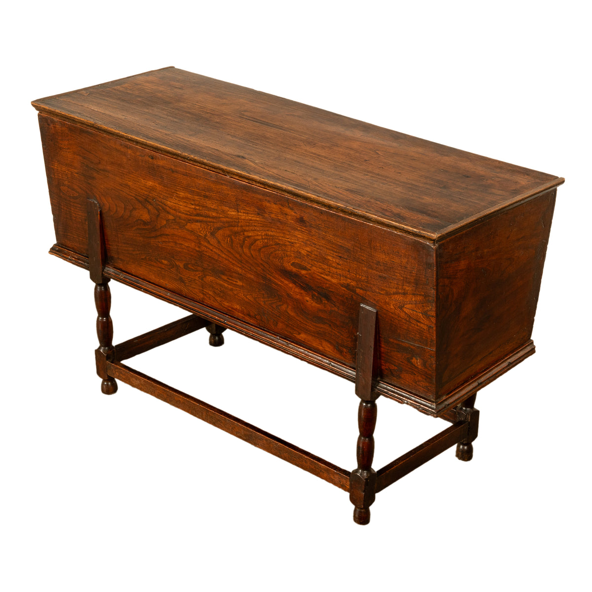 Antique Georgian Country 18th Century Elm Dough Bin Baker's Table Chest 1780