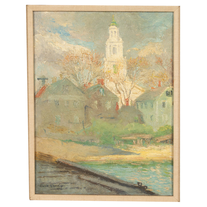 American Impressionist Oil Painting Provincetown Cape Cod Massachusetts by Gerrit Beneker, 1915