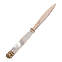 Antique Russian Imperial Romanov Silver Gilt Letter Opener Czar Nicholas II 1870