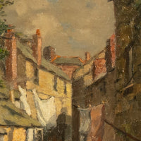 Antique American California Impressionist Oil Canvas Painting St. Ives Cornwall by Anna Althea Hills, 1910