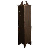 Antique Edwardian Regency Revival Inlaid Marquetry Mahogany Corner Cabinet 1890