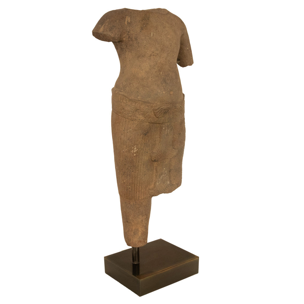 Ancient Cambodian Khmer Angkor Wat Sandstone Statue of Vishnu 12th Century CE