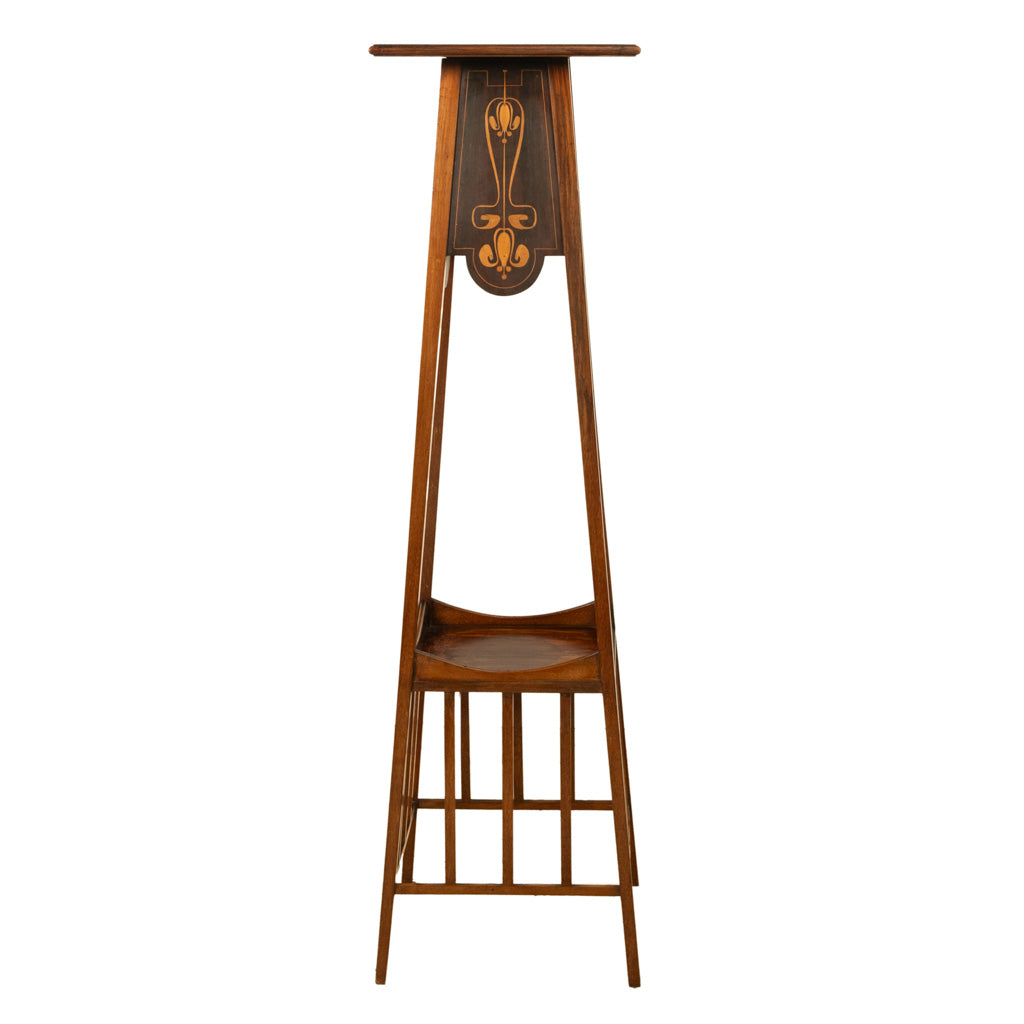 Antique Art Nouveau Inlaid Mahogany Leonard Wyburd Liberty & Co Plant Stand 1905