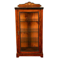 Antique 19th C Inlaid Rosewood Sheet Music Cabinet Display Cabinet Vitrine 1870