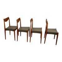 Four Mid Century Modern Danish "Bambi" Chairs Rolf Rastard & Adolf Relling 1960