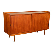 Mid Century Danish Modern 2 Door Teak Credenza Cabinet Jydsk Mobelindustri 1960