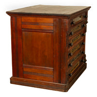 Antique Eastlake Clark's Walnut Mercantile Store Advertising Thread Cabinet 1880