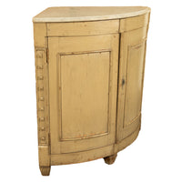 Antique 18thC Swedish Painted Gustavian Marble Top Corner Cupboard Cabinet 1780