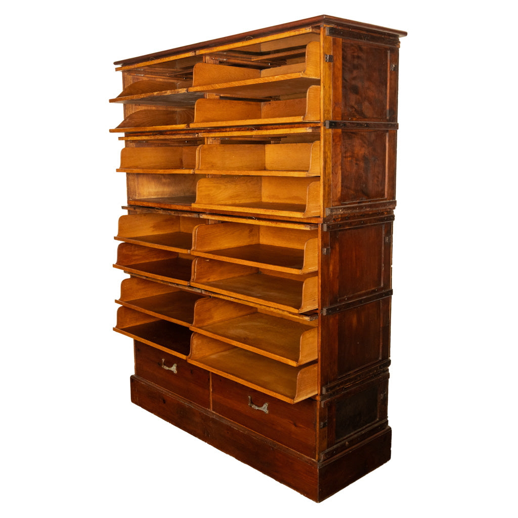 Antique Mercantile Store Shop Display 18 Drawer Pine Haberdashery Cabinet 1900