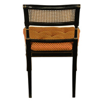Set Eight Federal Style Japanned & Gilded Dining Arm Chairs Kittinger Furniture