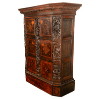 Antique Flemish / Dutch Walnut Marquetry Royal Manuscript Cabinet, circa 1680