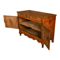 Antique 18th C French Provincial Louis XV Carved Walnut Sideboard Buffet 1780