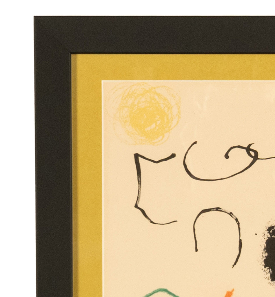 Original Signed & Numbered Surrealist Color Lithograph Obra Inèdita Recent VIII by Joan Miró, 1964