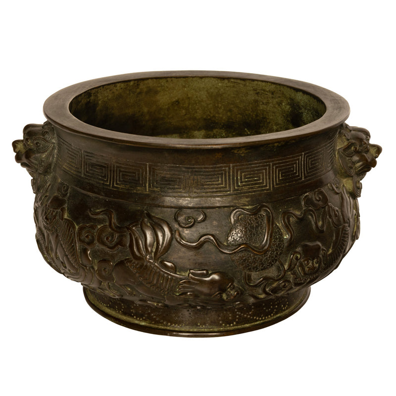 Antique 18th Century Cast Bronze Chinese Qing Dynasty Censer Xuande Mark, Circa 1780