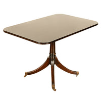 Antique Tilt Top Georgian Regency Mahogany Pedestal Breakfast Dining Table 1810