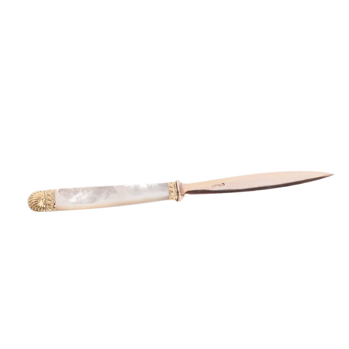 Antique Russian Imperial Romanov Silver Gilt Letter Opener Czar Nicholas II 1870