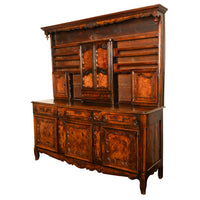 Antique French Provincial Normandy Carved Walnut Dresser Buffet Vaissilier 1790