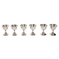Set of Six Mid Century Modern Alphonse La Paglia Sterling Silver Wine Goblets